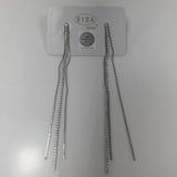 Orecchini donna di byba bijoux filo pendente lungo oro/argento