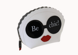 beauty case donna/ pouch be chic di camomilla milano taglia M/L  bianco/ nero cod. 61371 / 61368