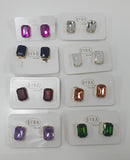 Orecchini donna di byba bijoux Queen Clips cristallo/ bianco/ rosa/ verde/lilla/ rosso/ nero/ fucsia