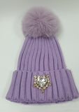 Cappello donna di trik bijoux con applicazioni swarovsky trama larga lilla/ grigio/ nero / verde