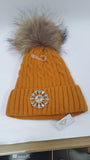 Cappello donna trik bijoux con applicazioni swarovsky trama treccia arancio/ ocra/ nero/ grigio