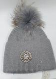 Cappello donna di trik bijoux banda larga con applicazione swarovsky  grigio brillantinato