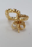 Orecchini trik bijoux cuore brillantinato piccolo oro/ argento