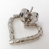 Orecchini trik bijoux cuore brillantinato piccolo oro/ argento
