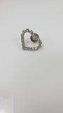 Orecchini trik bijoux cuore brillantinato grande