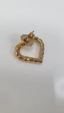 Orecchini trik bijoux cuore brillantinato grande