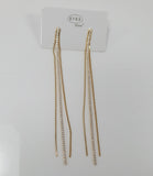 Orecchini donna di byba bijoux filo pendente lungo oro/argento