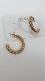 Orecchini mezzo cerchio intrecciato di byba bijoux oro/ argento