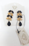 Orecchini donna di trik bijoux pendenti oro e nero