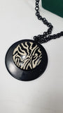 Collana donna primadonna nera zebrata