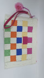 Busta mare intrecciata multicolore di camomilla milano cod. 00902