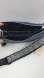 Pochette tracolla pelletteria veneta F813 blu/ Tortora