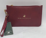 pochette donna beverly hills polo club bh-3526 bordò / nero/ verde / cuoio
