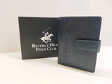 Portafoglio uomo di Beverly Hills polo club BH-1746 BLU/NERO/CUOIO