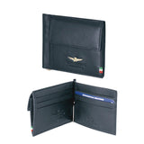 Portafoglio Ferma-Soldi uomo Aeronautica Militare AM110 Flag in Vera Pelle MORO/NERO/BLU