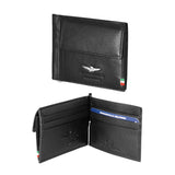 Portafoglio Ferma-Soldi uomo Aeronautica Militare AM110 Flag in Vera Pelle MORO/NERO/BLU