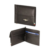 Portafoglio Ferma-Soldi uomo Aeronautica Militare AM110 Flag in Vera Pelle MORO/NERO/BLU