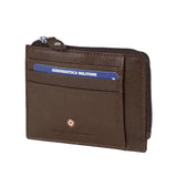 Portafoglio Portatessere uomo Aeronautica Militare AM256 New Plate in Vera Pelle MORO/NERO/BLU