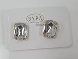 Orecchini donna di byba bijoux Queen Clips cristallo/ bianco/ rosa/ verde/lilla/ rosso/ nero/ fucsia