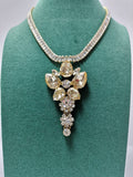 Set da donna di  collana e orecchini di trik bijoux fiore pendente oro