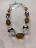 collana donna di primadonna perloni marrone e bianchi