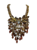 collana gemir con fiori e pendenti coloro oro