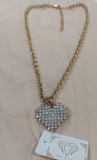 collana trik bijoux cuore brillantinato