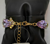 Set donna di trik bijoux orecchini e bracciale con gocce lilla