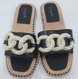 sliders tropez nero camomilla milano