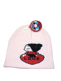 Cappello bimba invernale PUCCA panna/rosa/polvere