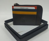 Portacarte uomo di beverly hills polo club bh-2962 blu/nero/moro