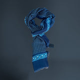 VICOLIVENTI sciarpa uomo fantasia BLU/CELESTE