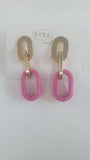 orecchini con pendente cerchio rosa di byba bijoux