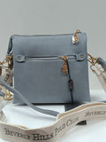 borsa donna di beverly hills polo club bh-3643 azzurra/ bianca