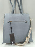 borsa donna a spalla/ tracolla di beverly hills polo club bh-3640 bianco/ azzurro