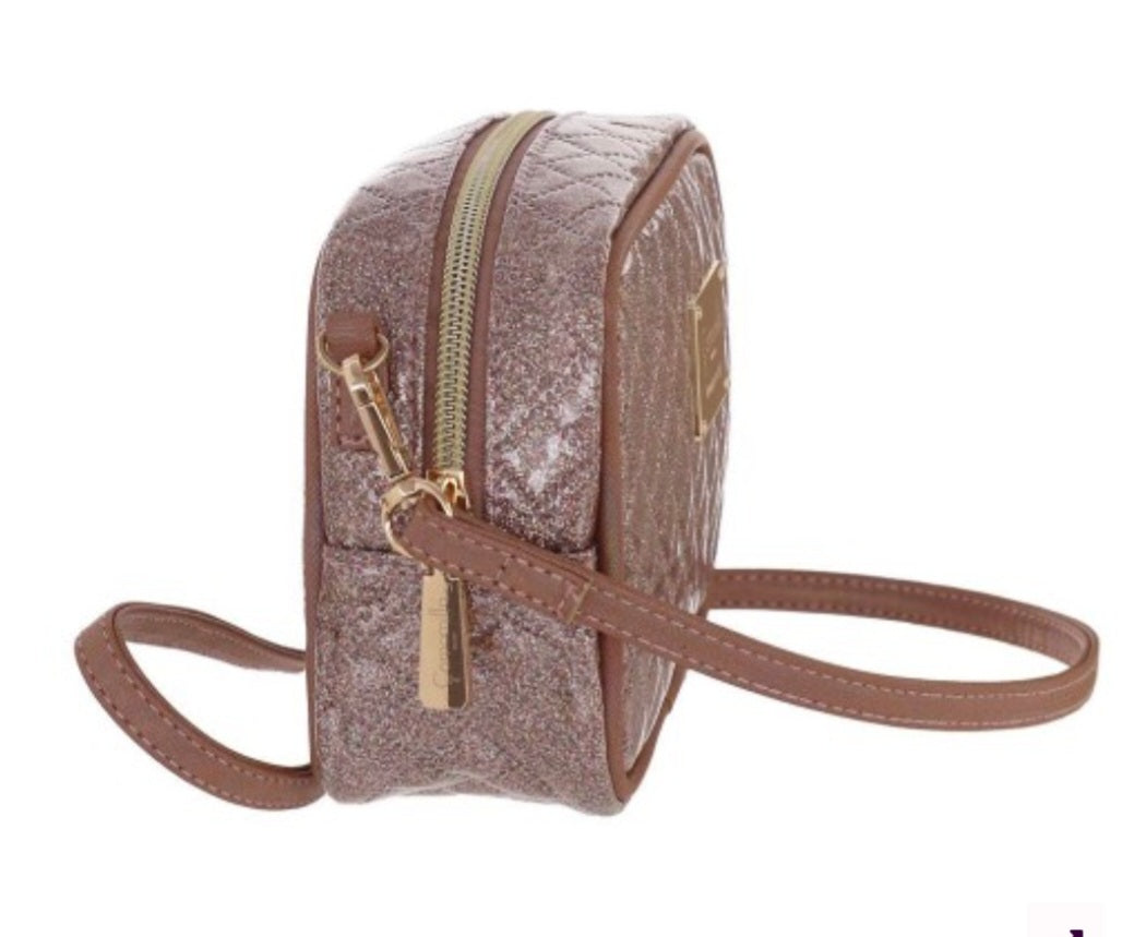 Mini bag tracolla grigio/ rosa matelasse di camomilla Milano cod. 6102 –  Bagus Parfum