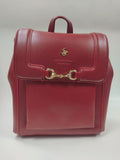 zaino donna di beverly hills polo club bh-3832 cuoio/ rosso
