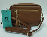 borsa tracolla donna effetty in pelle 0050371.01/AS nero/ blu/cuoio