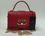 borsa donna a tracolla di gai mattiolo mj0083.102 nero/ rosso