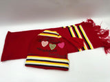 set cappello e sciarpa invernale bimba  rosso