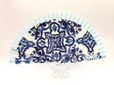 Ventaglio made in italy bianco e blu