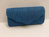 Borsa cerimonia glitter con patta di Gemir BLU/NERA