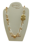 Collana da donna di Byba Bijoux bianca ed oro