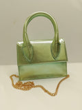Borsa cerimonia trik bijoux con manico verde chiaro
