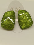 Orecchini a clip GIALLO/VERDE CHIARO/CELESTE/VERDE SCURO