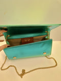 Borsa cerimonia trik bijoux con patta Verde chiaro