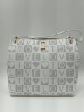 Borsa donna love to love LO452 bianco/ azzurro