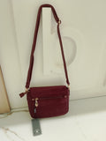 Borsa a tracolla donna di Beverly Hills polo Club BH-4604 bordeaux/cuoio