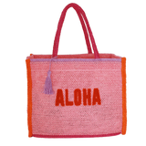BORSA MARE M CROCHET COLORFUL di camomilla Milano ARANCION/ROSA/LILLA