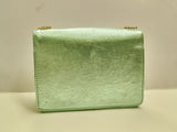 Borsa cerimonia con patta di Trik Bijoux VERDE CHIARA
